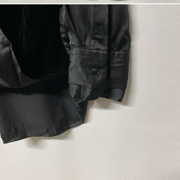 Rag and Bone Victor black silk surplice blouse size PS - Picture 6 of 15